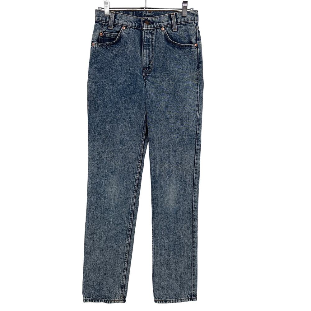 Levis 28 x 32 Student Fit 505 Jeans 80s 90s USA Medium Stone Wash Straight Leg